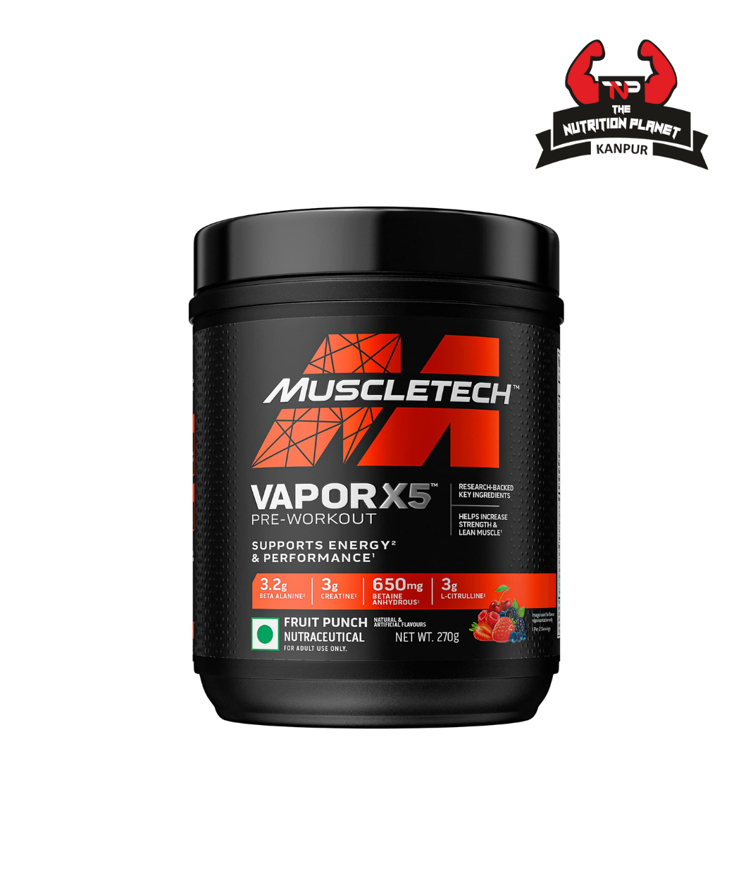 MuscleTech Vapor X5, Fruit Punch Blast, 270 g