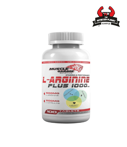  MUSCLE GARAGE L-ARGININE PLUS 1000MG ( 100 TABLET) with offical Authentic Tag