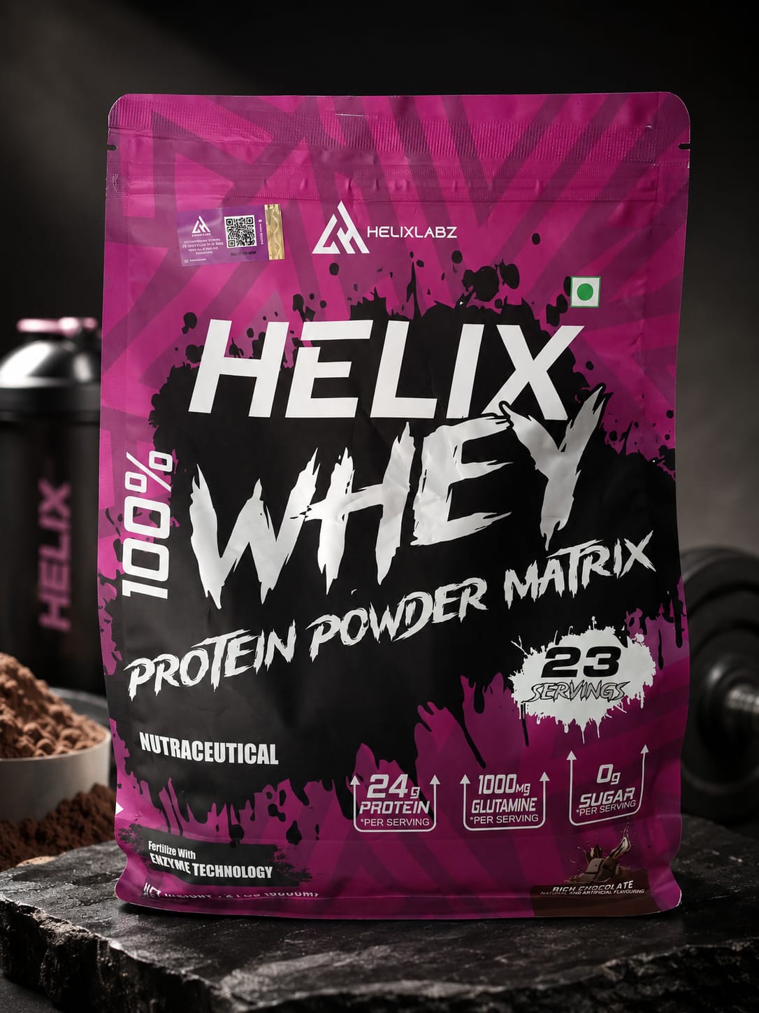 HelixLabz Nutrition Helix Whey protein powder matrix /23 serving/2lbs