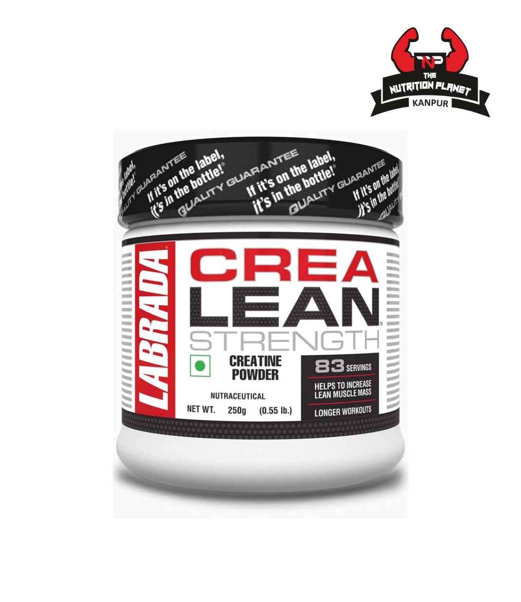  Labrada CreaLean Powder (Post Workout, Sustain longer workout, Muscle Repair & Recovery, 3g Creatine Monohydrate,For 83 Servings) - 0.55 lbs (250 gm) 