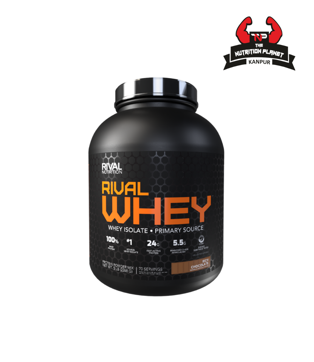 Rival Whey protein 5lbs  with  official authentic tag