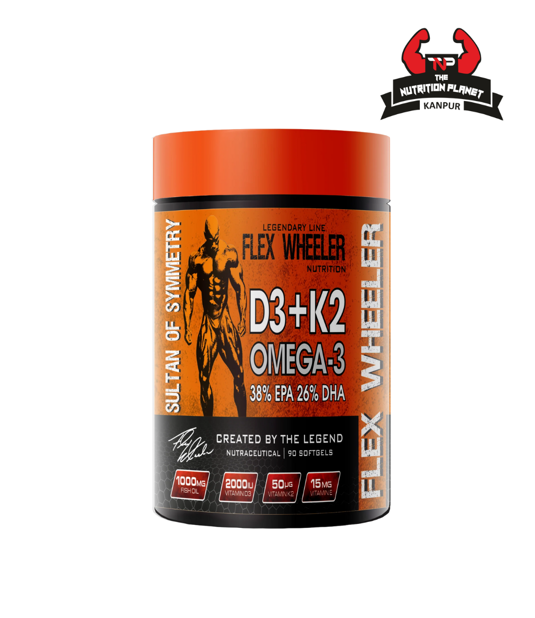 Flex Wheeler Nutrition OMEGA 3 D3 plus K2 - 90 Capsules